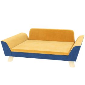 PawHut Dog Sofa Bed for Small Dogs with Soft Cushion, Washable Cover & Non-Slip Foot Pads, Orange